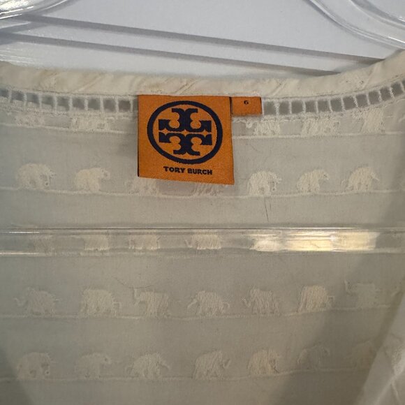 Vintage Tory Burch Maxton Elephant Print Top - Size 6 - Picture 3 of 8